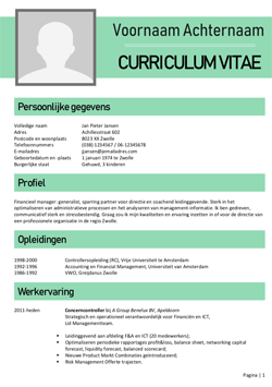 Zakelijk CV Groen